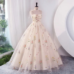 Luxury Floral Embroidery Long Pink Prom Evening Dresses Women Summer Party Formal Occasions Reception Dress