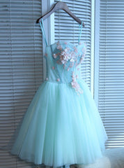 A-line Homecoming Dress Short/Mini Blue Sweetheart Homecoming Dresses