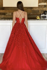 Princess Champagne Spaghetti Straps Prom Dress